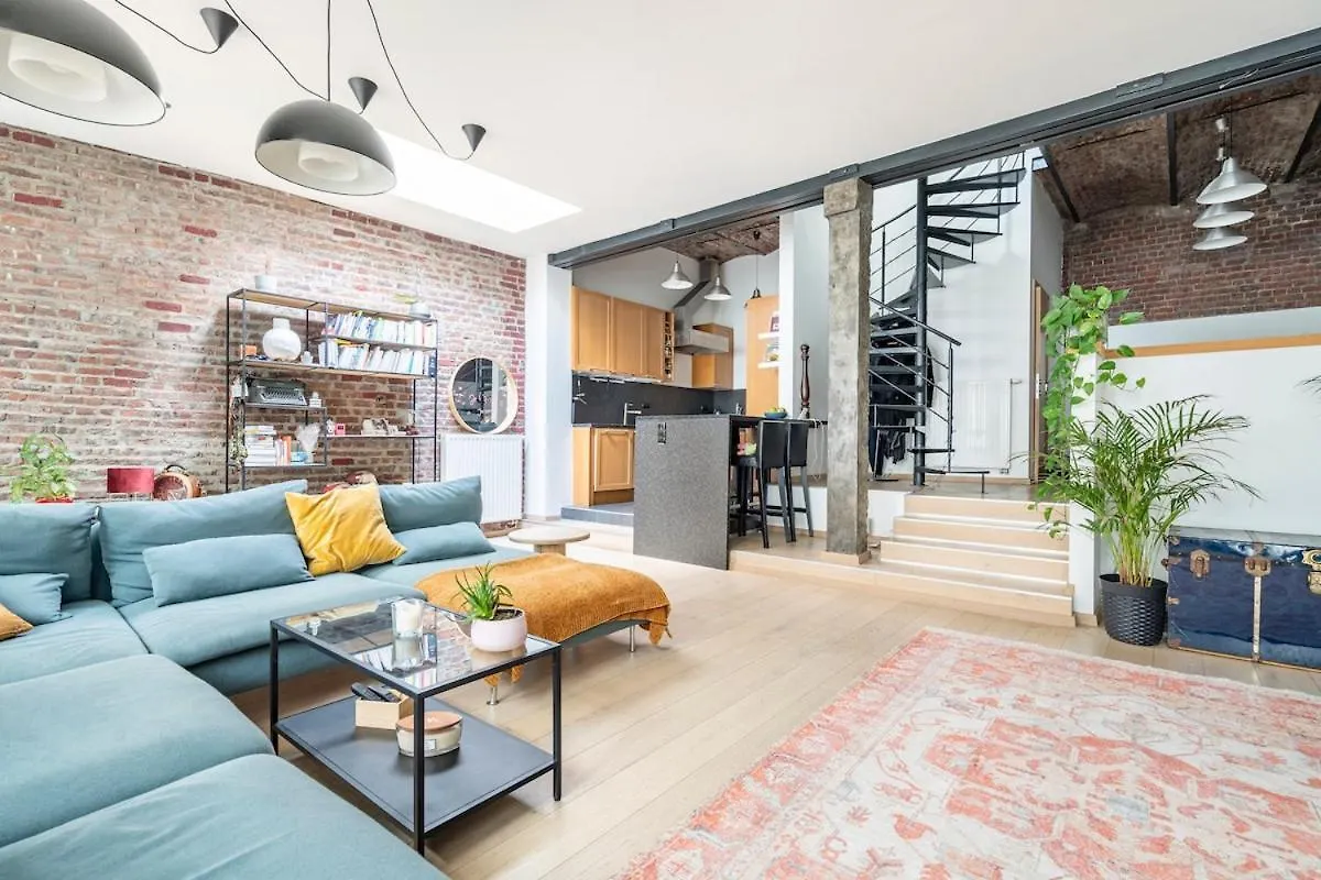 Beautiful Loft With Terrace - Midi Station - Flix Villa Brüksel Tatil Evi